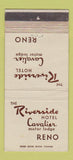 Matchbook Cover - Riverside Hotel Cavalier Motor Lodge Reno NV WEAR 30 Strike