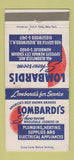 Matchbook Cover - Lombardi's Plumbing Heating Supply Ridgewood NJ 30 Strike
