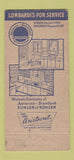 Matchbook Cover - Lombardi's Plumbing Heating Supply Ridgewood NJ 30 Strike