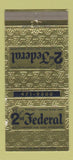 Matchbook Cover - 2nd Federal Savings and Loan Pittsburgh PA 30 Strike