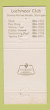 Matchbook Cover - Lochmoor Club Grosse Pointe Woods MI 30 Strike