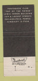 Matchbook Cover - Penthouse Club Philadelphia PA 30 Strike