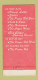 Matchbook Cover - Eddie Mays Restaurants Portland Beaverton OR WEAR 30 Strike