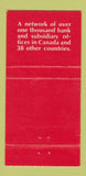Matchbook Cover - Scotiabank NS Canada 30 Strike