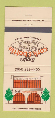 Matchbook Cover - Ernie's Cork & Bottle Wheeling WV 30 Strike