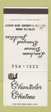 Matchbook Cover - Chanticler Chateau Warren Township NJ WORN 30 Strike