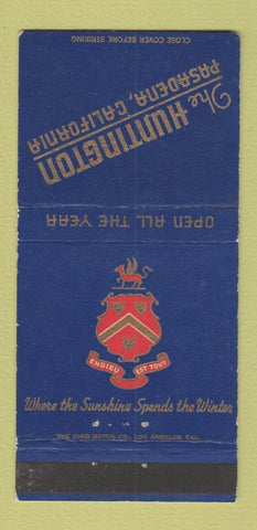 Matchbook Cover - The Huntington Pasadena CA 30 Strike