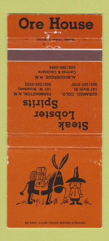 Matchbook Cover Ore House Restaurant Durango Colorado Albuquerque WEAR 30 Strike