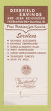 Matchbook Cover - Deerfield Savings and Loan Deerfield IL 30 Strike