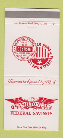 Matchbook Cover - Hamiltonian Federal Savings ST Louis Ferguson MO 30 Strike