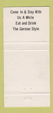 Matchbook Cover - Bavarian Inn NEW York City 30 Strike