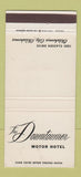 Matchbook Cover - Downtowner Motor Hotel Oklahoma City OK WEAR 30 Strike