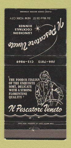Matchbook Cover - Il Pescatore Veneto New York City 30 Strike