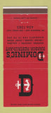 Matchbook Cover - Dominic's Harbor Restaurant San Rafael CA 30 Strike