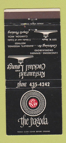 Matchbook Cover - The Pagoda Restaurant Clawson MI 30 Strike