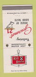 Matchbook Cover - Hill House Restaurant Bakersfield CA WEAR 30 Strike