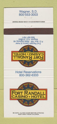 Matchbook Cover - Fort Randall Casino Hotel Wagner SD 30 Strike