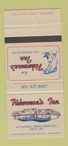 Matchbook Cover - Fisherman's Inn  MD 30 Strike
