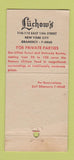 Matchbook Cover - Luchow's Restaurant New York City 30 Stick