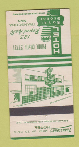 Matchbook Cover - Hotel Royal George Transcona MB 30 Strike