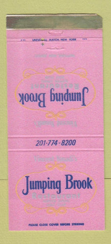Matchbook Cover - Jumping Brook Restaurant Neptune NJ WORN 30 Strike
