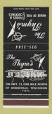 Matchbook Cover - The Thym's Restaurant Dodgeville WI WEAR 30 Strike