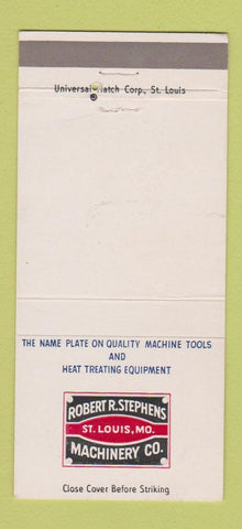 Matchbook Cover - Robert Stephens Machinery Machine Tool ST Louis MO 30 Strike