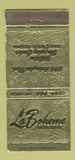 Matchbook Cover - La Boheme Restaurant Falls Church VA 30 Strike