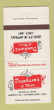 Matchbook Cover - Dunham's of Maine Clothes Waterville ME 30 Strike