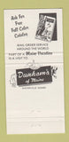 Matchbook Cover - Dunham's of Maine Clothes Waterville ME 30 Strike