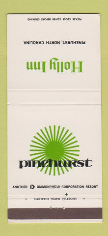 Matchbook Cover - Holly Inn Pinehurst NC 30 Strike