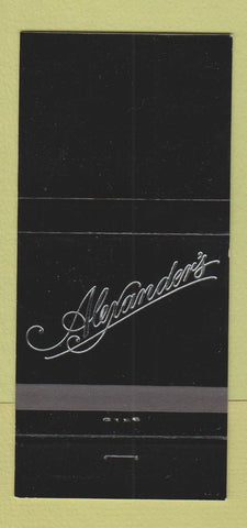 Matchbook Cover - Alexander's Los Angeles CA Airport Hilton Hotel 30 Strike