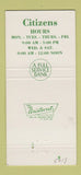 Matchbook Cover - Citizens National Bank Pascagoula MS 30 Strike