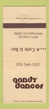 Matchbook Cover - Gandy Dancer Cafe Bar Washington DC 30 Strike