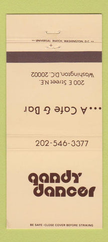 Matchbook Cover - Gandy Dancer Cafe Bar Washington DC 30 Strike