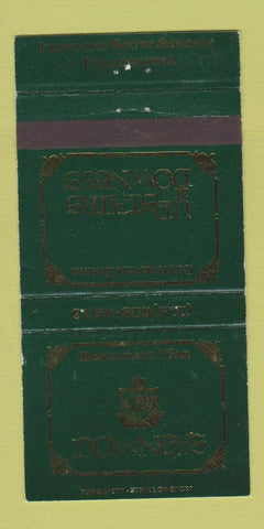 Matchbook Cover - Downey's Restaurant Philadelphia PA WEAR 30 Strike