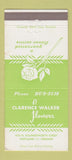 Matchbook Cover - Clarence Walker Flowers Portland OR 30 Strike