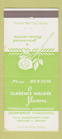 Matchbook Cover - Clarence Walker Flowers Portland OR 30 Strike