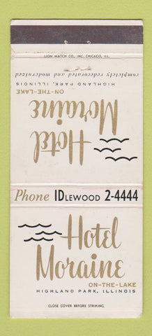 Matchbook Cover - Shotel Moraine Highland Park IL 30 Strike