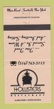 Matchbook Cover - Hollister Restaurant Southold NY 30 Strike