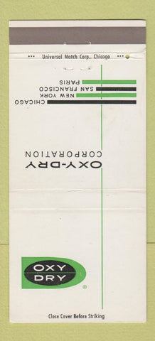 Matchbook Cover - Oxy Dry Corp Chicago New York City San Francisco 30 Strike