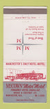 Matchbook Cover - McCown Motor Motel Manchester NH WEAR 30 Strike