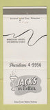 Matchbook Cover - Jack's or Better Cudahy WI 30 Strike