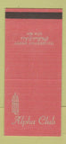 Matchbook Cover - Alpha Club Philadelphia PA 30 Strike