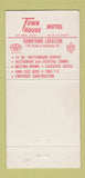 Matchbook Cover - Town House Motel Zanesville OH 30 Strike