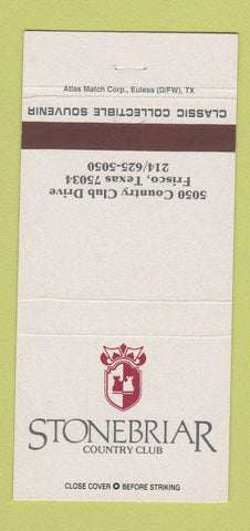 Matchbook Cover - Stonebriar Country Club Frisco TX 30 Strike