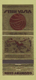Matchbook Cover - Vista Hills Country Club El Paso TX 30 Strike