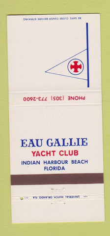 Matchbook Cover - Eau Gallie Yacht Club Indian Harbour Beach FL 30 Strike