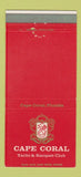 Matchbook Cover - Cape Coral Yacht and Racquet Club FL 30 Strike