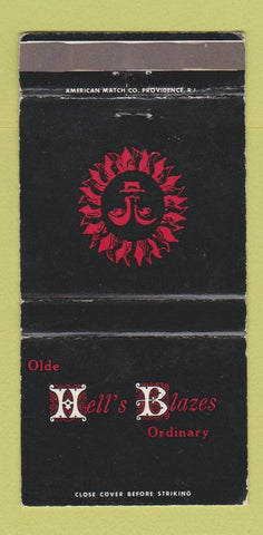 Matchbook Cover - Olde Hell's Blazes South Middleborough MA WEAR 30 Strike